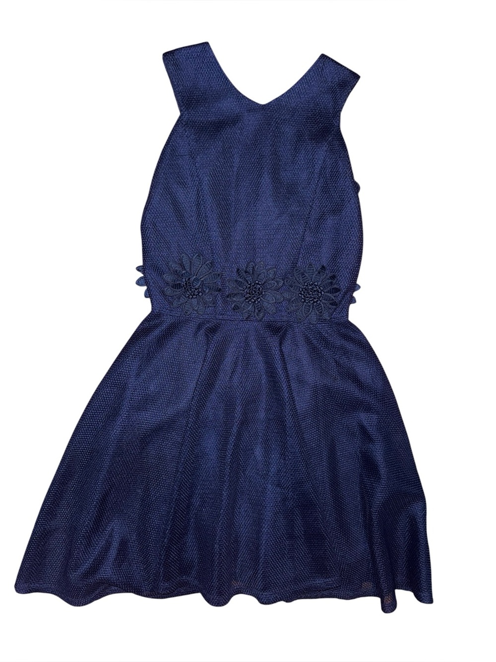 David Charles floral appliqué dress small
